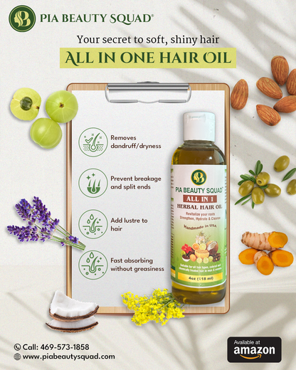 All-in-1 herbal hair oil