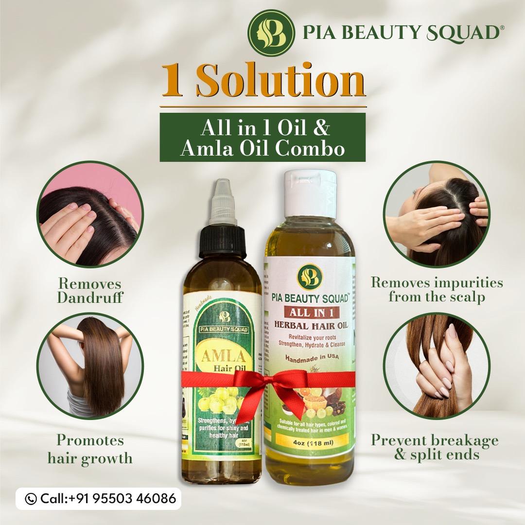 Amla Oil and All in 1 Herbal Hair Oil Combo